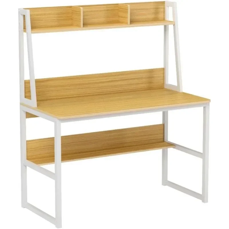 

Компьютерный стол Tribesigns с ящиком, 47-дюймовый стол для домашнего офиса с компактным дизайном и книжной полкой