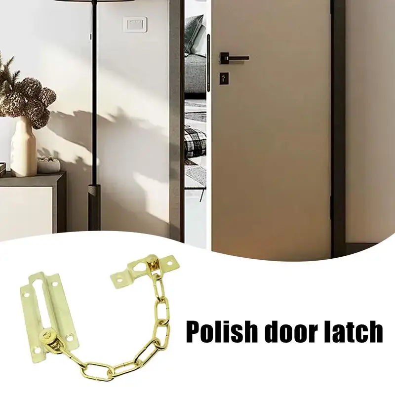 Security Door Chain Guard Rust-Resistant Metal Chain Locks Rust-Resistant Thickened Door Lock Chain Anti-Theft Latch Chain Lock