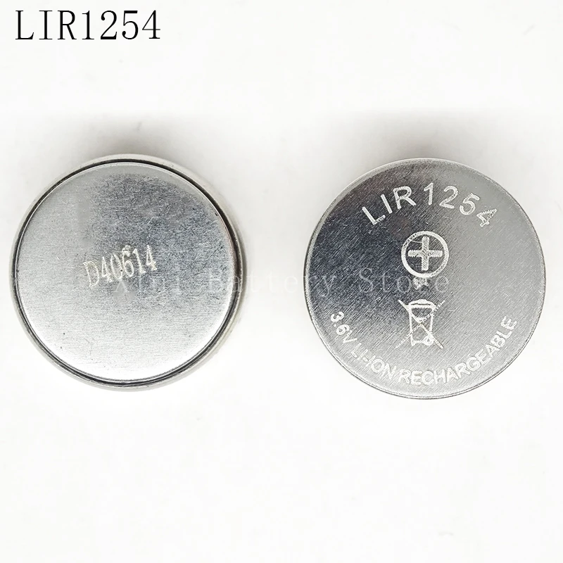 2 TEILE/LOS LIR1254 3,6 v Li-Ion Taste Batterie für Bluetooth headset maus schweißen draht wiederaufladbare knopfzelle