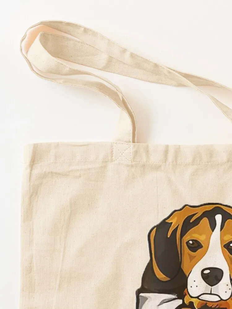 بيغل الكلب الوشم أنا أحب أمي حمل حقيبة المتسوق حقيبة المرأة قماش حقيبة صديقة للبيئة كيس التسوق صب فام #3