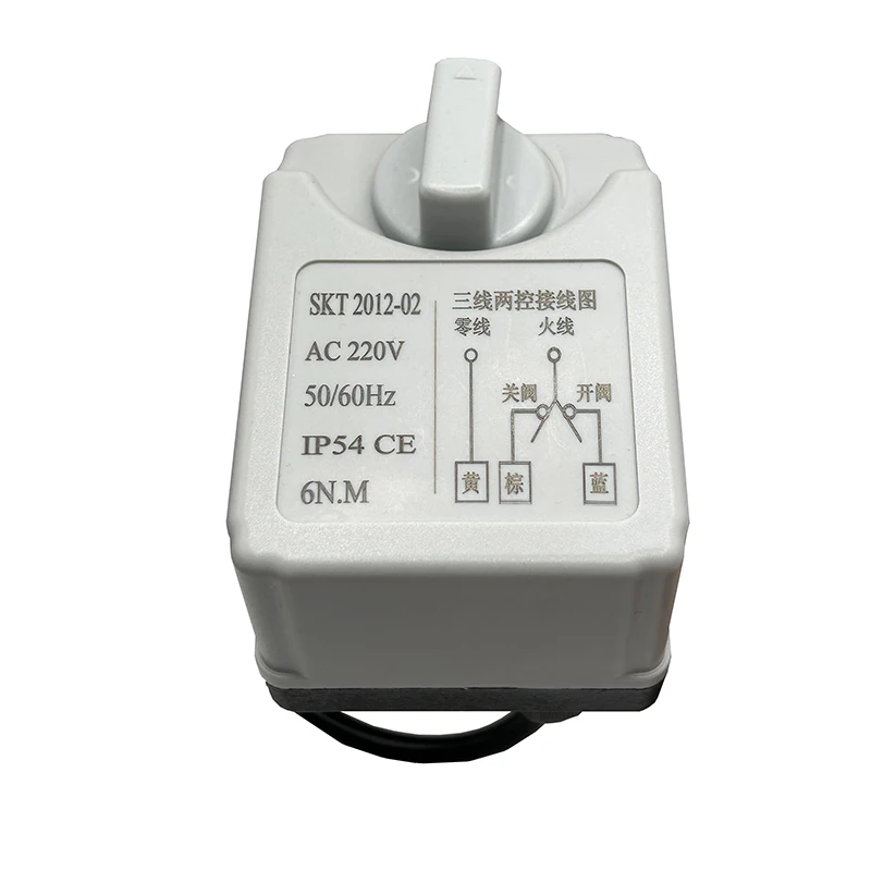 Imagem -03 - Motorizado Válvula de Esfera Atuador 3-wire Controle Elétrico Motor da Válvula de Esfera com Interruptor Manual Ac220v Dc24v Dc12v