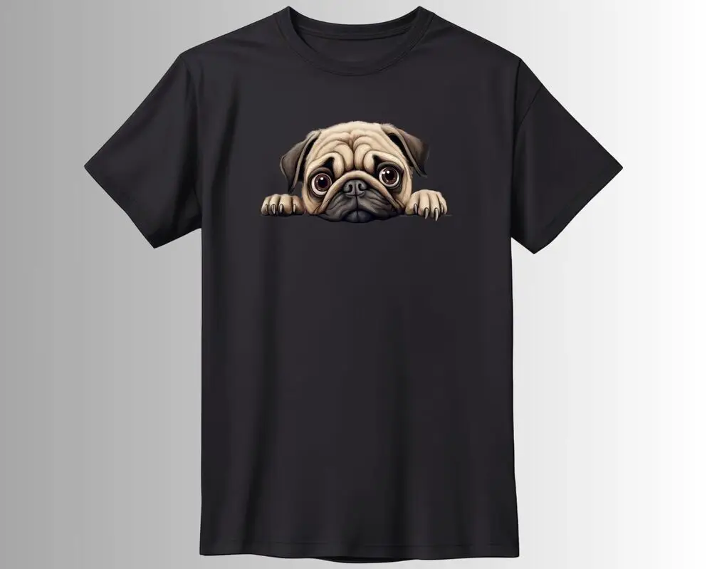 Mops Auto Aufkleber Hunde Sticker Anime Graphic T-shirts For Men Clothing Women Tees Y2K Tops Unisex Summer Short Sleeve