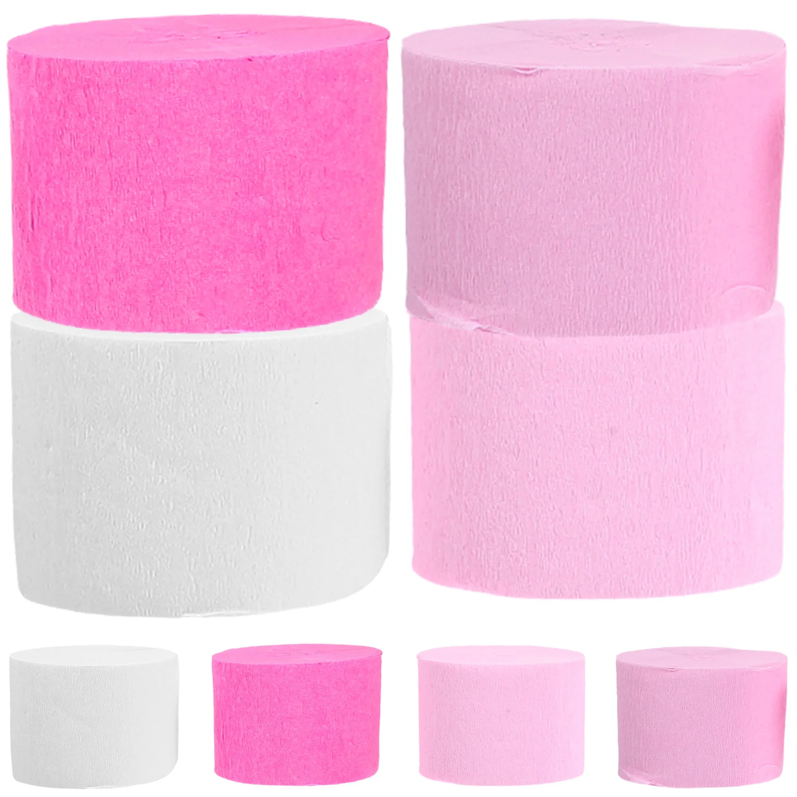 

8Pcs Colored Crepe Streamers Multi-Function Party Decors Elegant Texture Easy Install Boho Wedding Birthday Party Decor