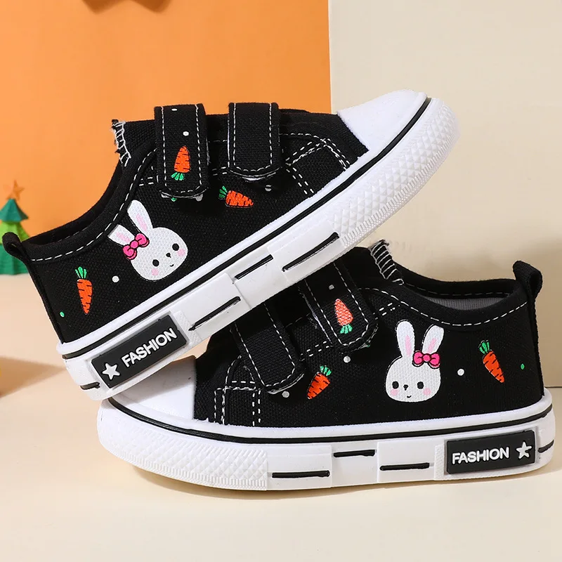 New Spring Fashion Girls Kid Shoes Sneaker Shoe Boys Baby Cartoon Canvas scarpe sportive autunno bambini scarpe da tavola con il tempo libero