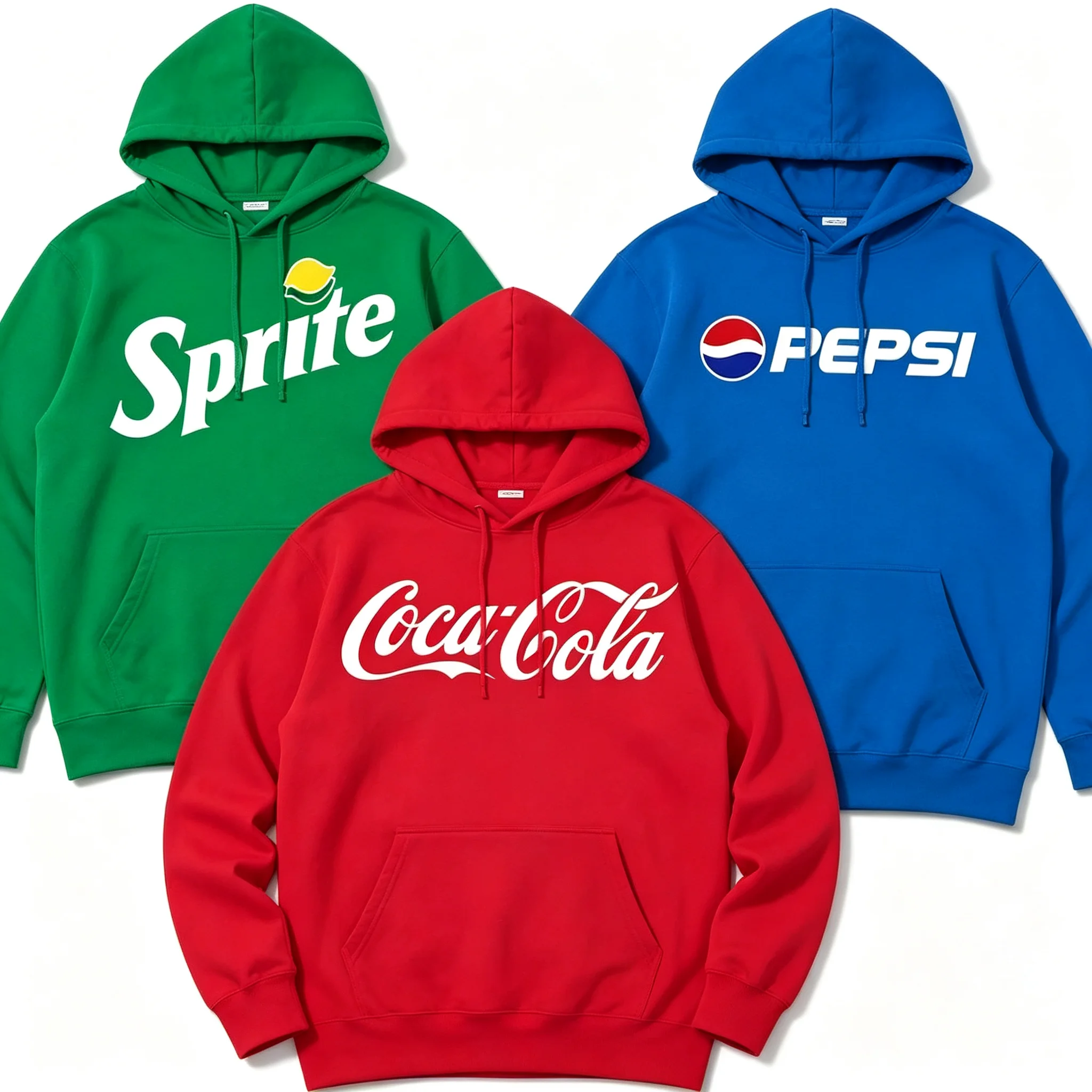 2026 New Trendy Brand INS Pepsi Cola Joint hoodie Sprite Coca-Cola Men's and Women's Loose Couple's long Sleeves streetwear