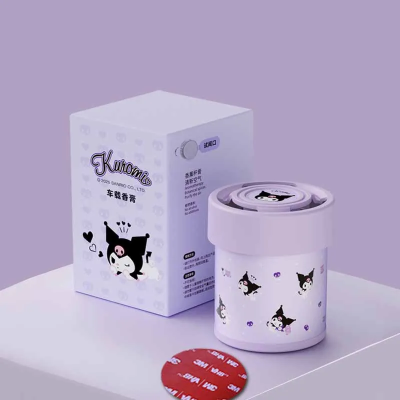 Sanrio – aromathérapie pour voiture, crème solide, parfum de fleur, dessin animé Hello Kitty Kuromi, accessoires de décoration de voiture, cadeau de Festival