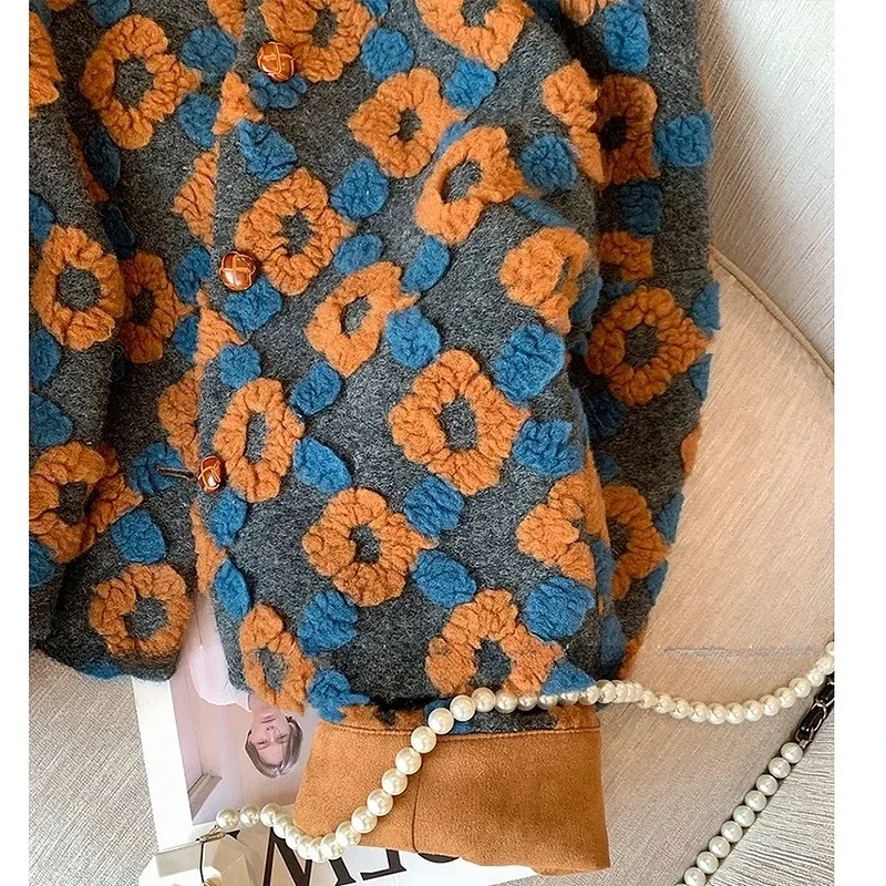 Koreańska bluzka z okrągłym dekoltem, bawełniana, damska, wierzchnia odzież, wiosna, jesień, zima, nowy, mały, designerski, modny, przeciwstarzeniowy.