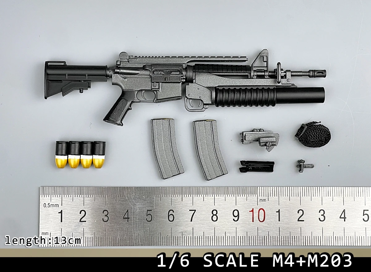 DML 1/6 Modern US. Seal Army Soldier M4+M203 Clips Can't be Fired PVC Material Fit 12