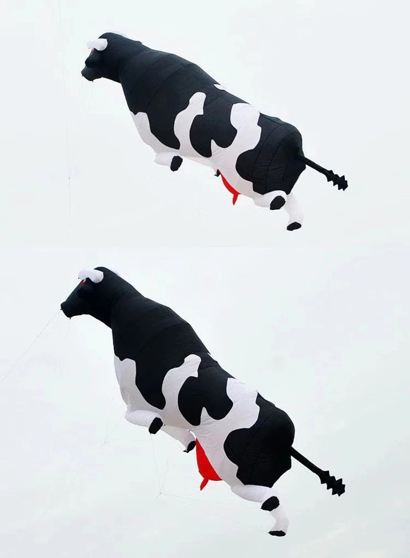 free shipping 3m cow kite pendant outdoor toy sports for adults professional parachute inflatable games cometas de viento flying