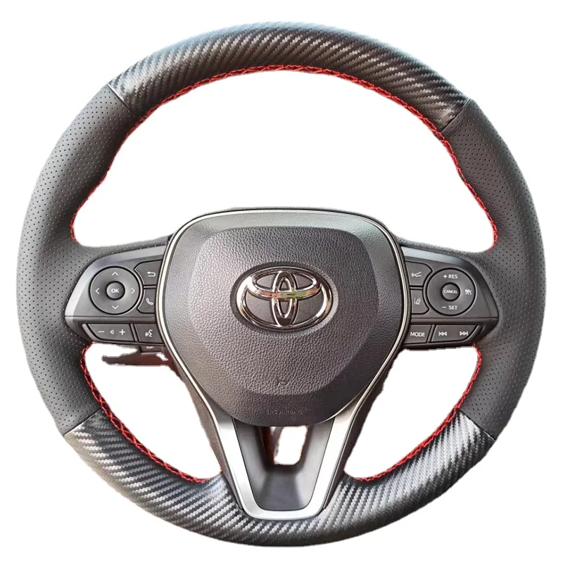 

Кожаный чехол на руль для Toyota 2018-19-21-2022 Corolla Camry avalon, Levin, аксессуары для интерьера автомобиля