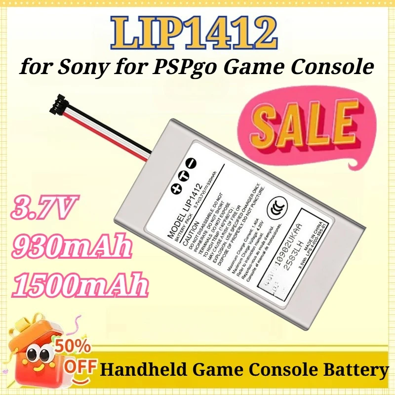 3.7V 930mAh /1500mAh LIP1412 for Sony for PSPgo Game Console Rechargeable Battery