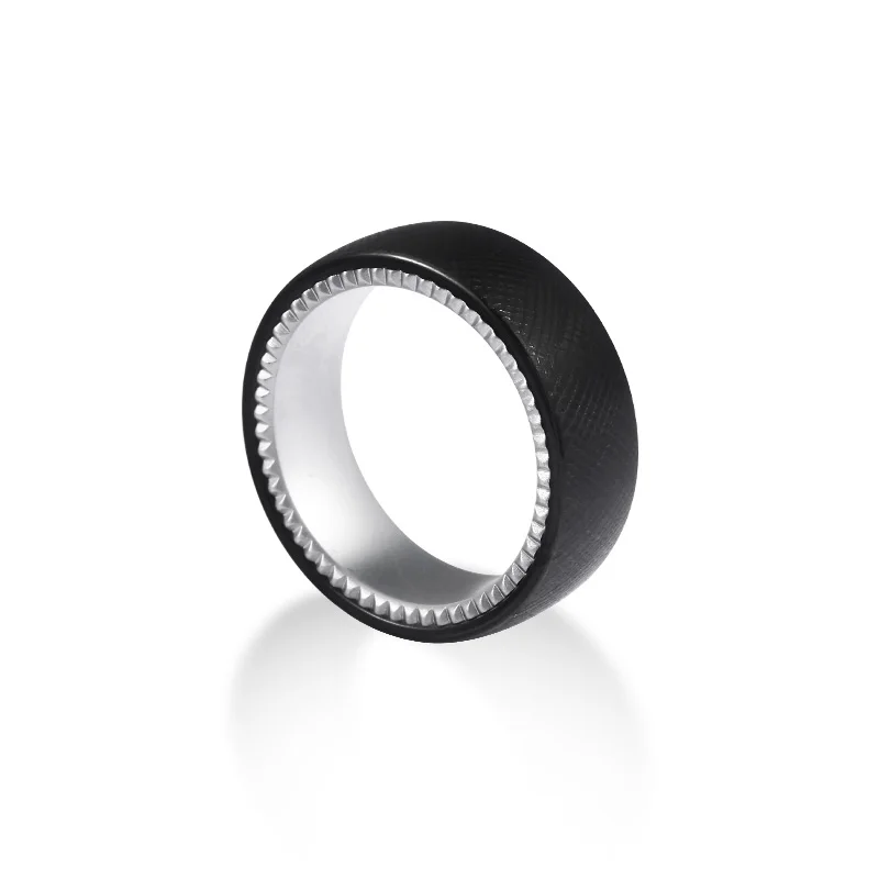 Rings for Men Women Tungsten 8mm Ceramics Black Fillet Party Birthday Engagement Gift Jewelry,Engraving