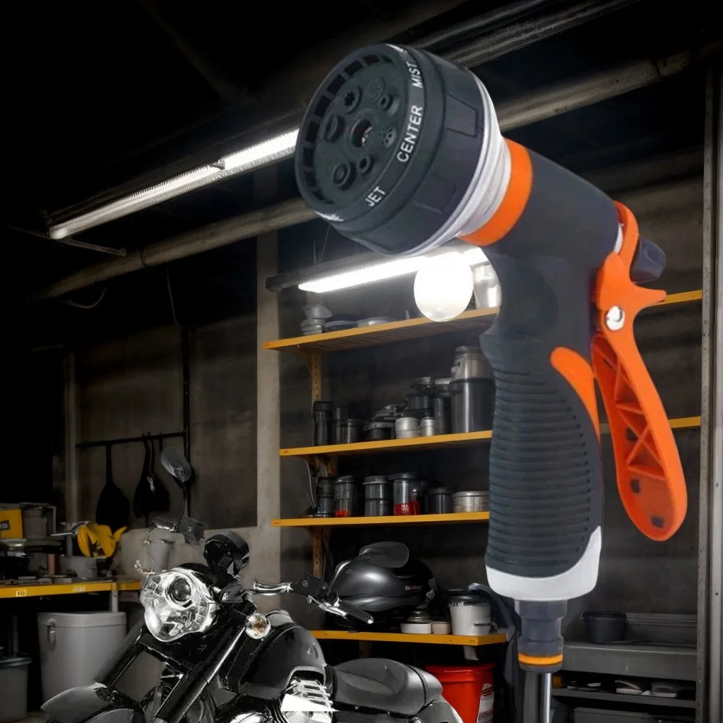 

1 шт. водяной пистолет высокого давления для мытья мотоциклов - 8-функциональная спринклерная головка с регулируемым давлением воды