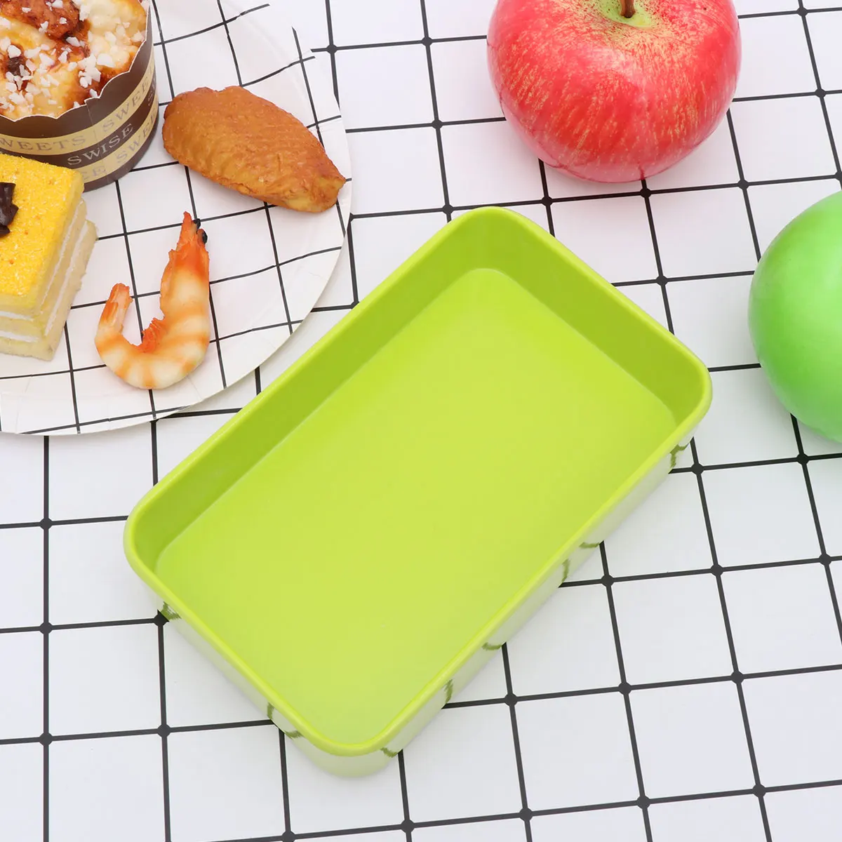 

Metamine Rectangular Platter Food Grade Melamine Material Break Resistant Serving Dish Barbecue Hot Pot Vegetables