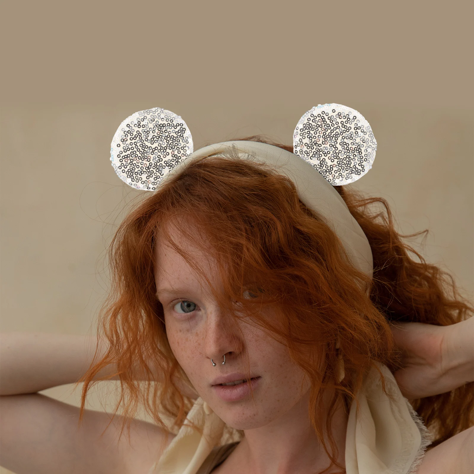 

18Pcs Mouse Ears Barrette DIY Kit Glitter Mouse Ears for Hair Clip Making Headband Accessories Creative Craft Supplies Set