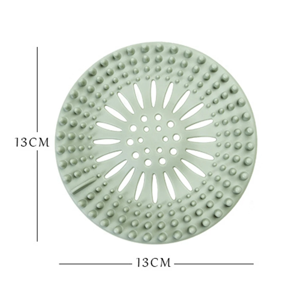 

3 pcs 13Cm Hair Catcher Sink Strainer Universal Drain Cover Filter For Kitchen Bathroom Bathtub Laundry Blue Green Pink Easy
