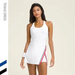 Women's Gym Golf Wear Tennis Skirt Breathable Quick-Drying Yoga One-Piece Dress Outdoor Leisure Sports Tight Fitting Skirt Pants