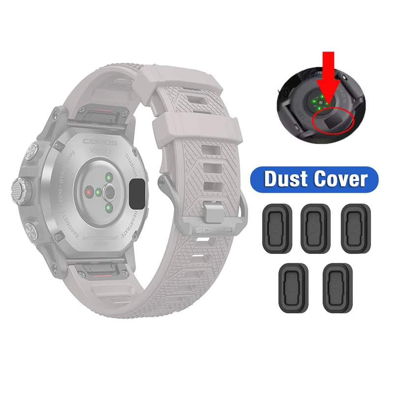 Dust Cover Anti Plug Charger Port For COROS PACE 2 3 / APEX 2 Pro /APEX 42mm 46mm VERTIX Silicone Dust Pack Protector