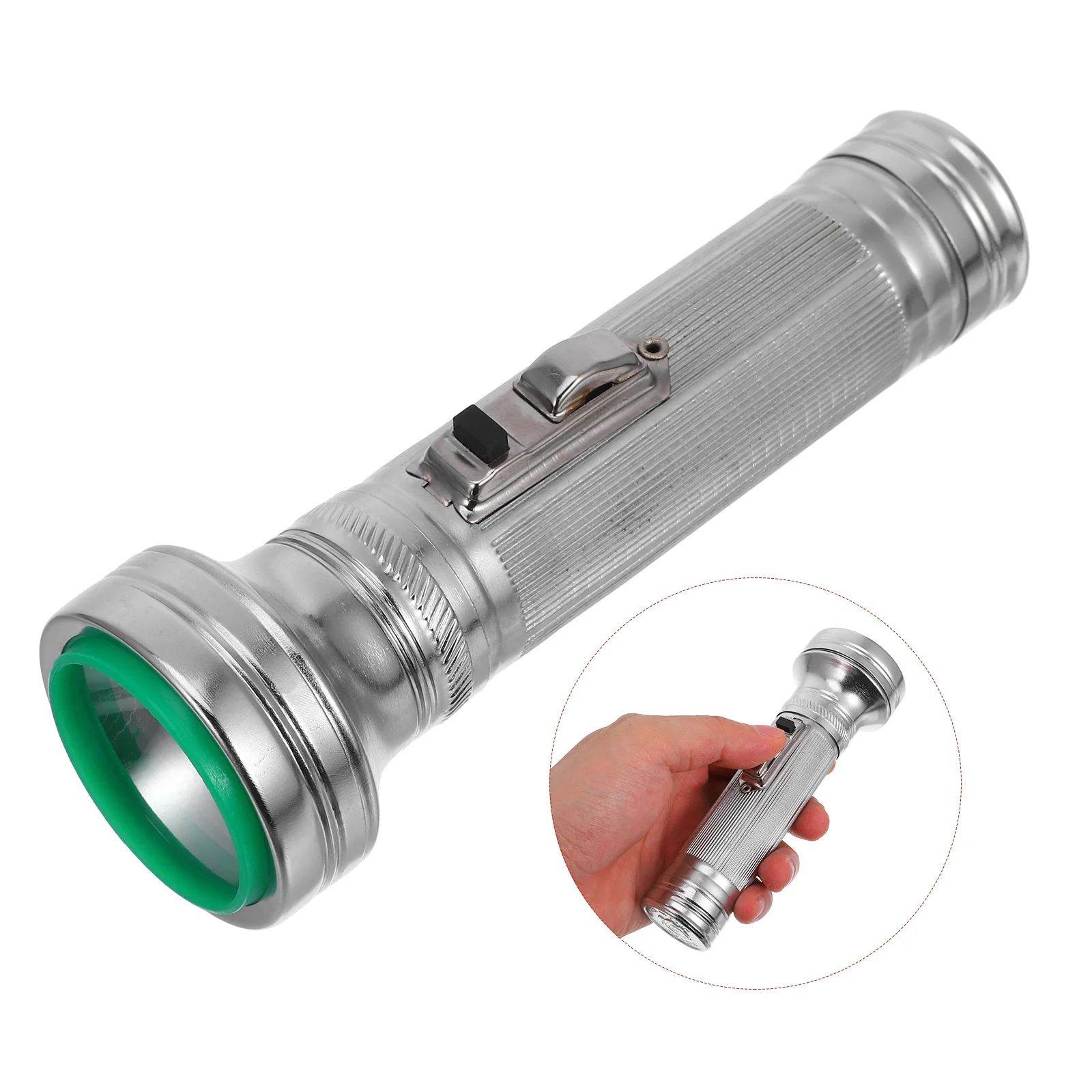 Flashlight Various Color Handle Rechargeable Flashlights Indoor Outdoor Adventure Retro Heavy Duty Iron Classic