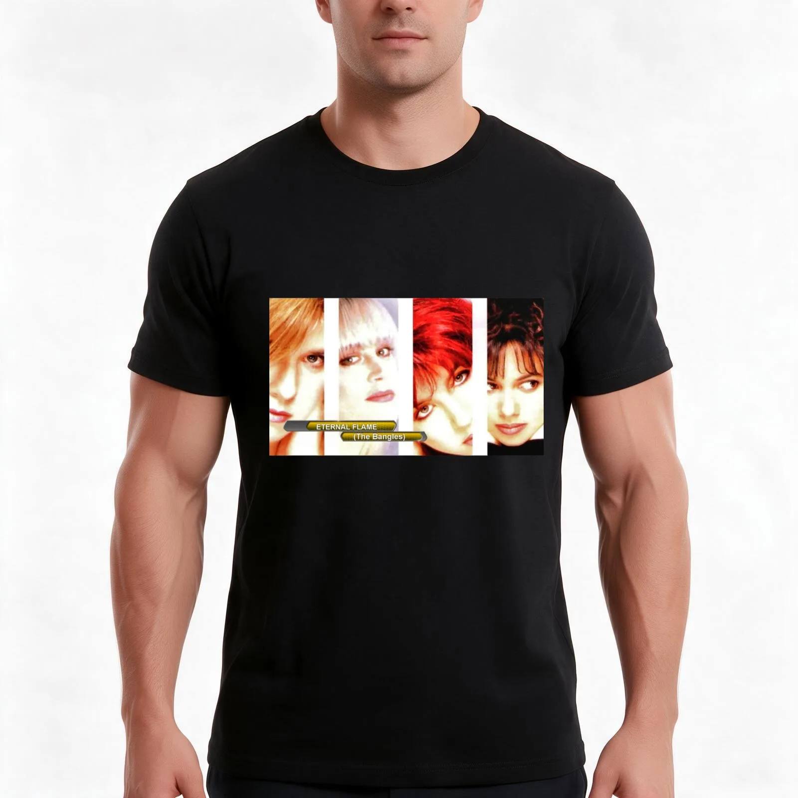 eternal the flame bangles four Classic T-Shirt, Summer Casual Cotton Tee, Oversized Streetwear Tops, Vintage Graphic Print