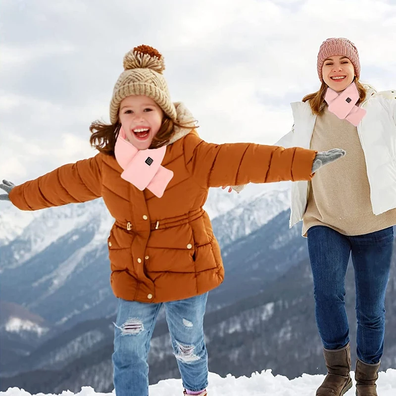 Bufanda de calefacción eléctrica para hombres y mujeres, bufanda de cuello calentada con carga inteligente USB, protección contra el frío y el calor, invierno