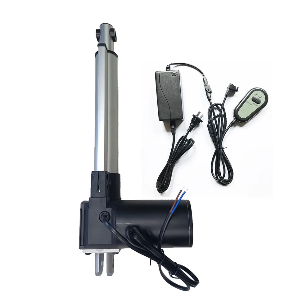 Linearantrieb 220V, 60W – 6000N, Hub 230mm, IP44 – Mit Netzadapter – Für Fenster, Türen, Massageliegen & Solar-Tracker