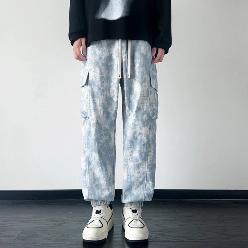 迷彩カゴパンツ男性ジョガーパンツ 9XL プラスサイズファッションカジュアルスウェットパンツ男性ズボンビッグサイズ 9XL