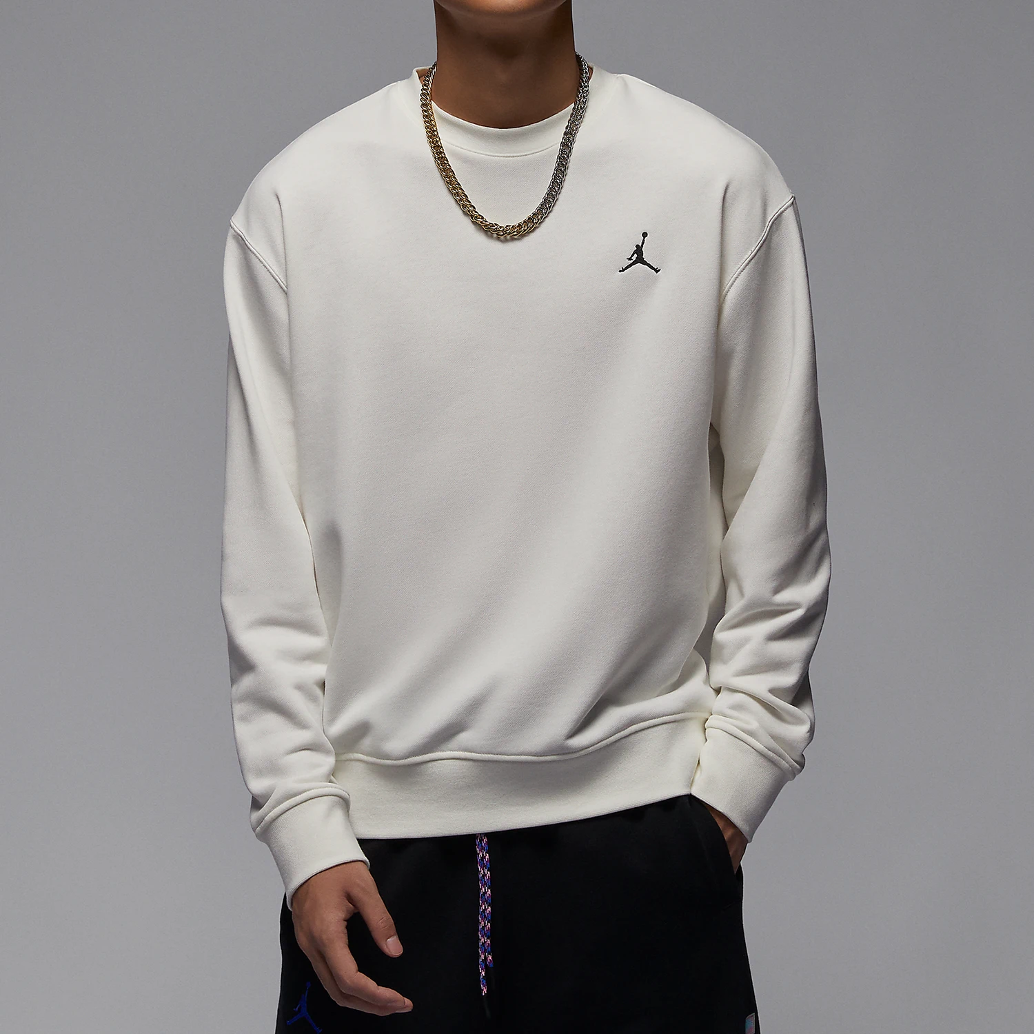 Sudadera con capucha de punto informal con cuello redondo para hombre Nike JORDAN genuina HF1118-133