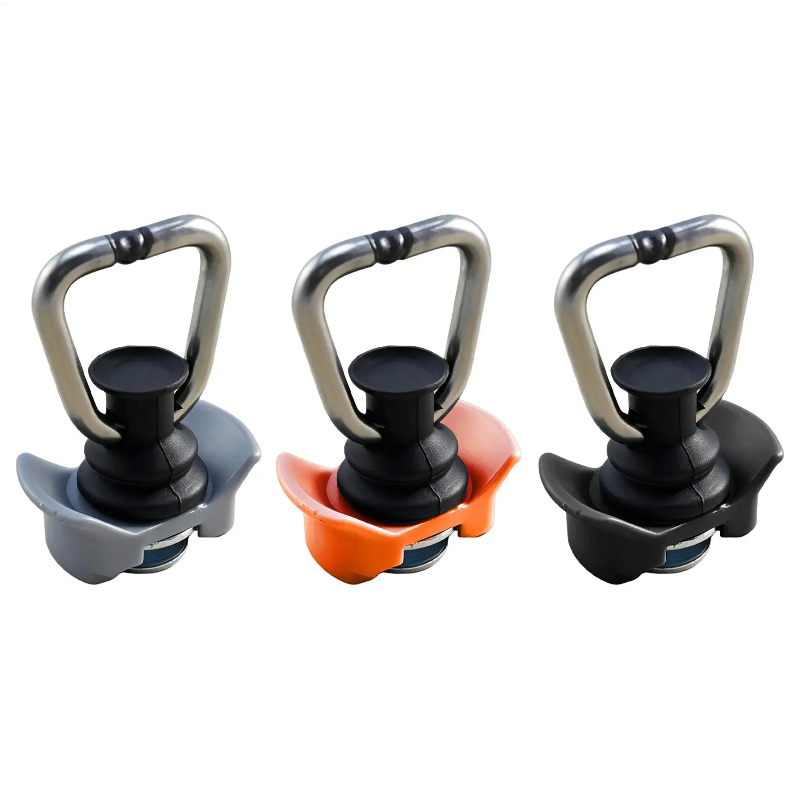 1500kg L Track Tie Down Rings Single Stud Fitting Universal Cargo Control Anchors For Pickup Van SUV RV Boat Luggage Securing