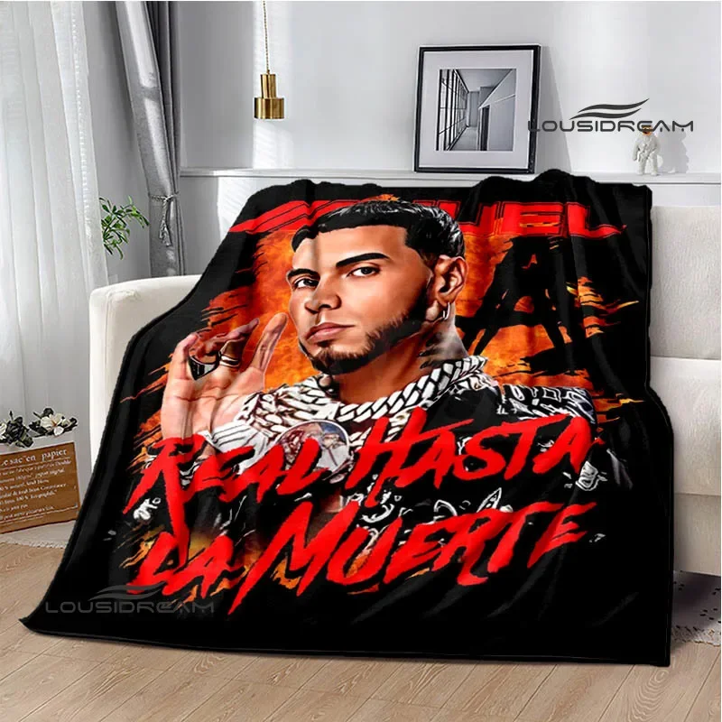 Rapper Anuel AA printed blankets Flannel Warm blanket Soft Cozy Blanket Travel Blankets bed linings Birthday Gift