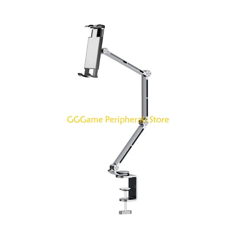 U55B Ergonomic Tablets Computer Arm Stand With 4 Axises Adjustment And Base For Home Office And Travel Use