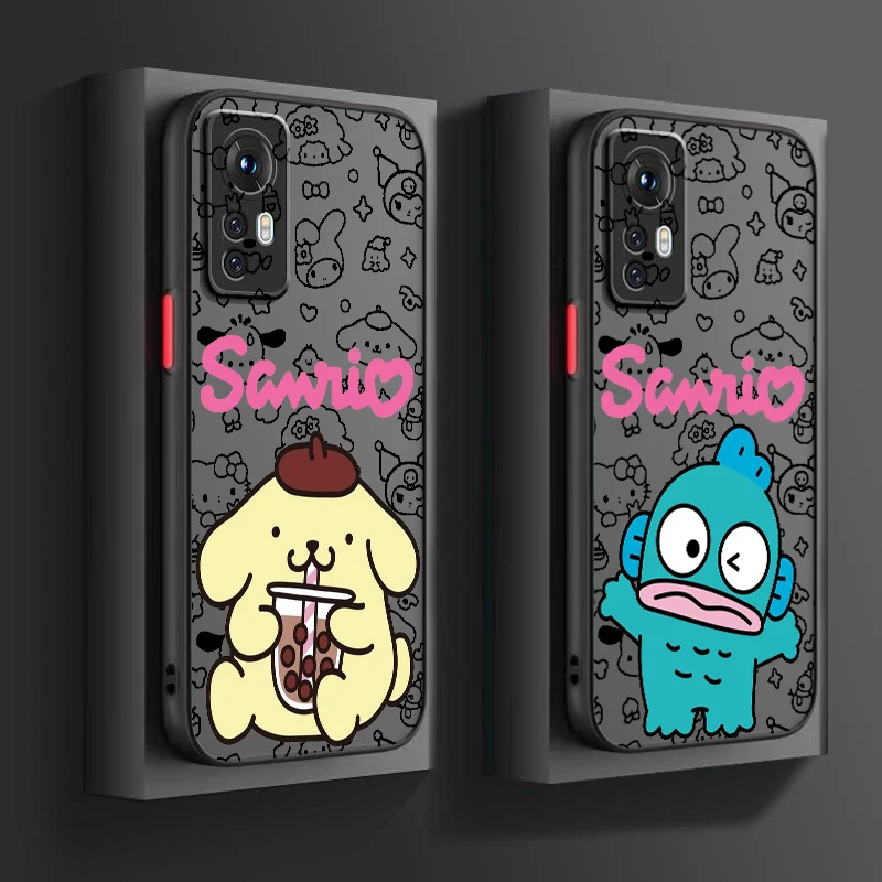 

Sanrio Cartoon Cute Kuromi Frosted Translucent For Xiaomi Mi 13 12 12T 11T 11 11i 10T 10 9T Pro Lite Ultra 5G Funda Phone Case