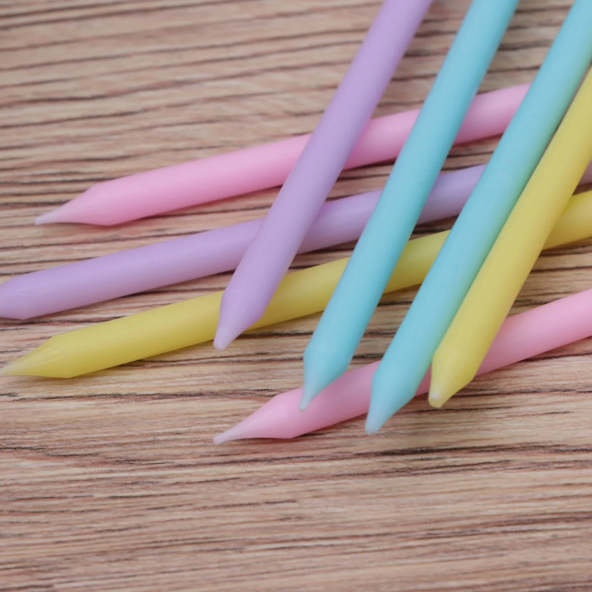 40pcs Colorful Slender Long Cake Party Decoration Eco-Friendly Flameless Wedding Event For Birthday Cake Candles Birthday