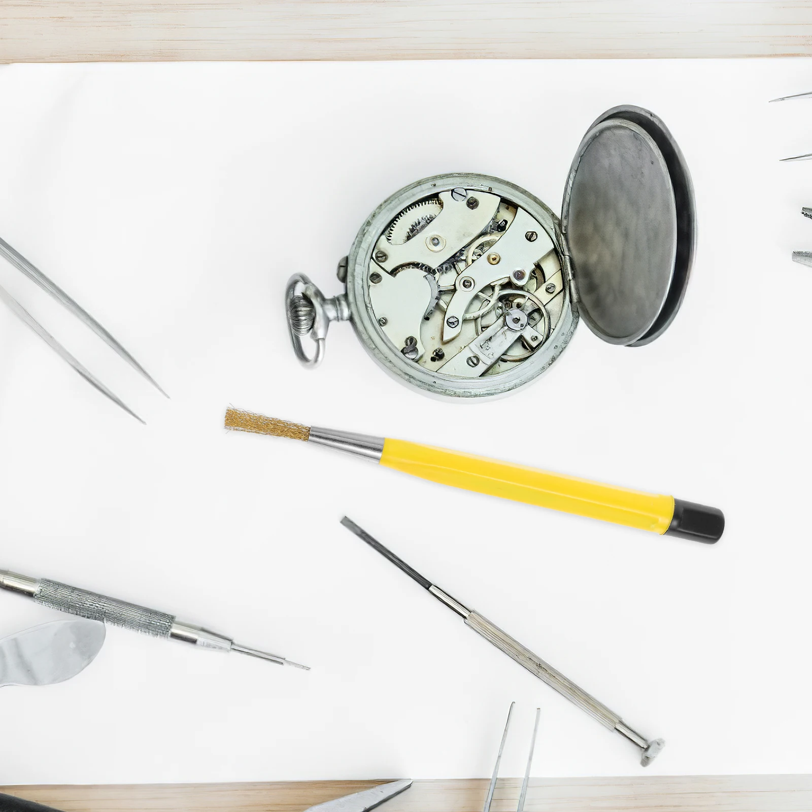 

Cleaning Brush Soft Copper Wire Fiber Pen Scratch-Free Watch Movement Cleaning Tool Small Part Repair Kit Sanding Stick