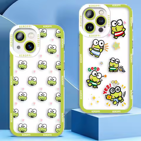 Cover Clear Phone Cqoue Case For Samsung A03 A04 A05 A05S S10 S20 S21 S22 S23 S24 S25 FE ULTRA 5G Case Capa Cute Frog K-Keroppi