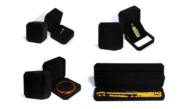 10 Colors Velvet Carrying Case Gift Box For Jewelry Making Ring Necklace Earrings Bracelet Holder Display Packaging Supplies