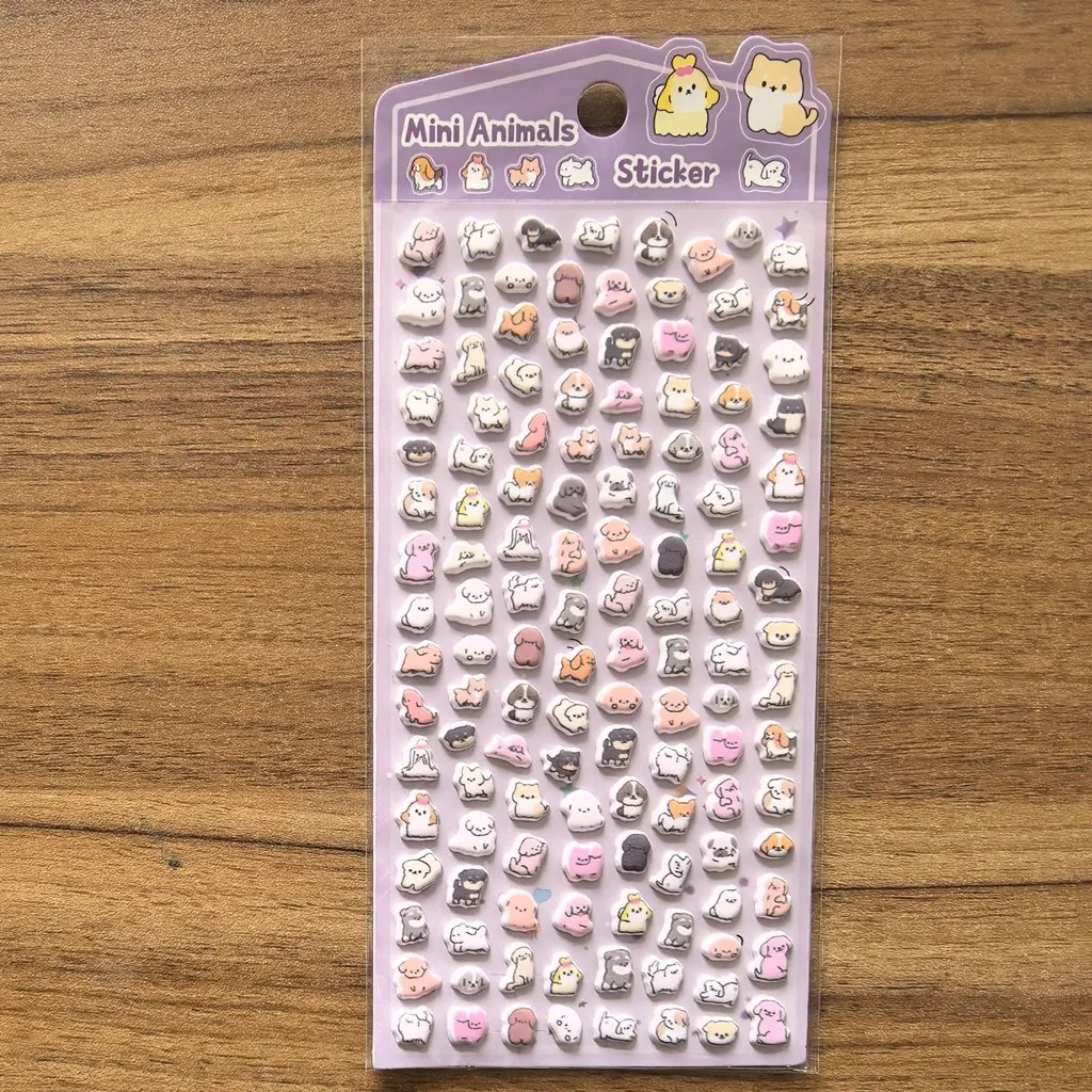 4-Pack Cute Mini Animal Pattern Stickers - Vibrant Small Animal Embellishments for Stationery Decor RecordingYourLife Store