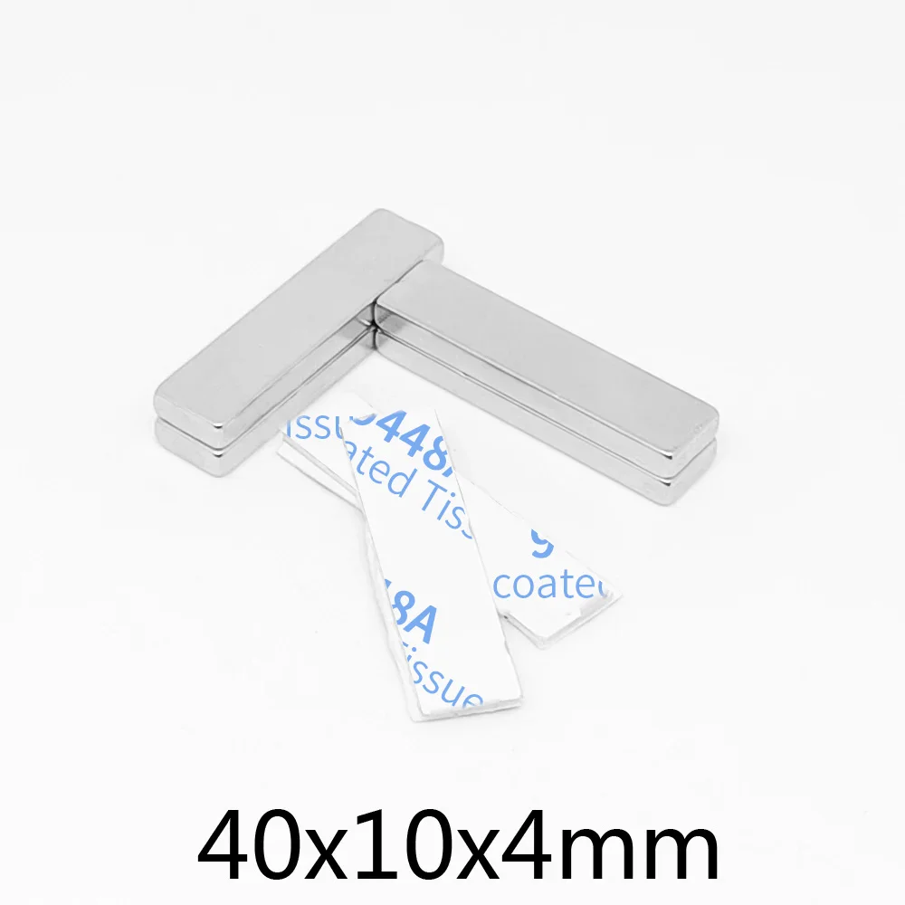 

Блок 40x10x4 мощный сильный магнит с само двусторонней клейкой лентой 40x10x4 мм для домашних холодильников, офисов DIY 40*10*4