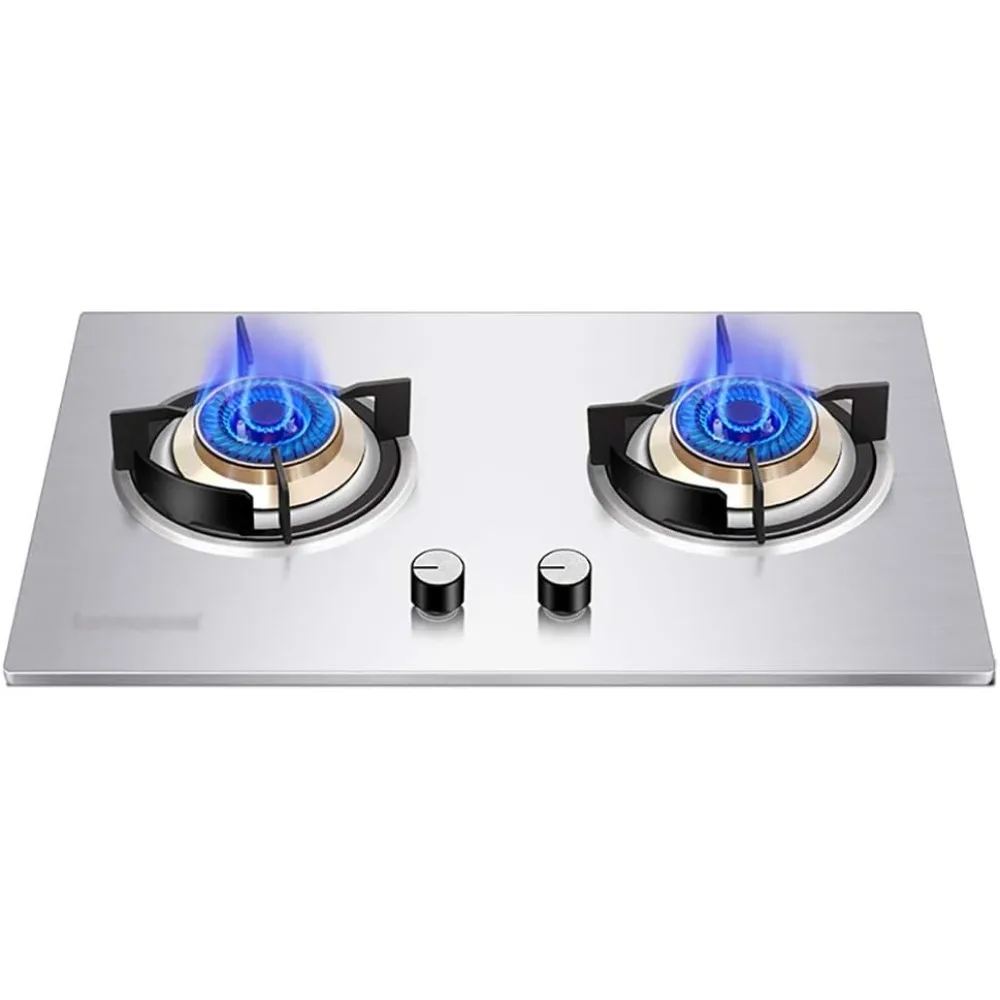 Gas cooktop Desktop Burners Gas Hob Desktop Gas Hob/Built-in Hob,Propane/Natural Gas Cooker Gas Stove LPG/NG Dual Fuel Stainless