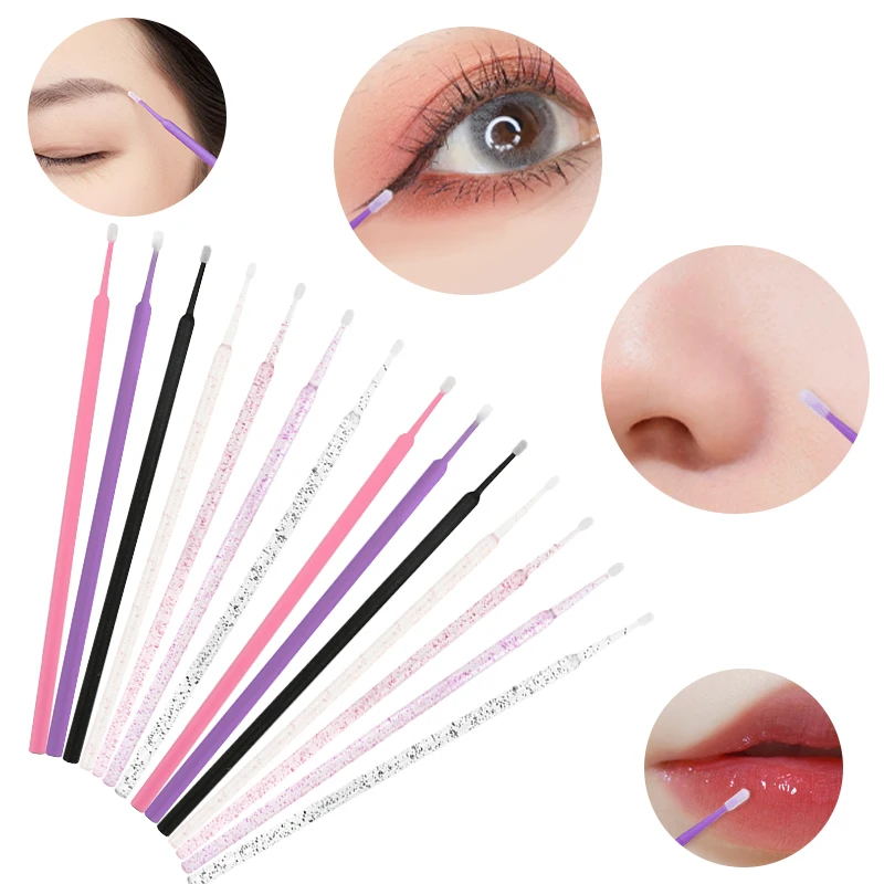 100pcs/lot  Disposable Miniature Mascara Brush for Makeup Cleaning Eyelash Micro Brush Beauty Makeup Clean Remover Tool