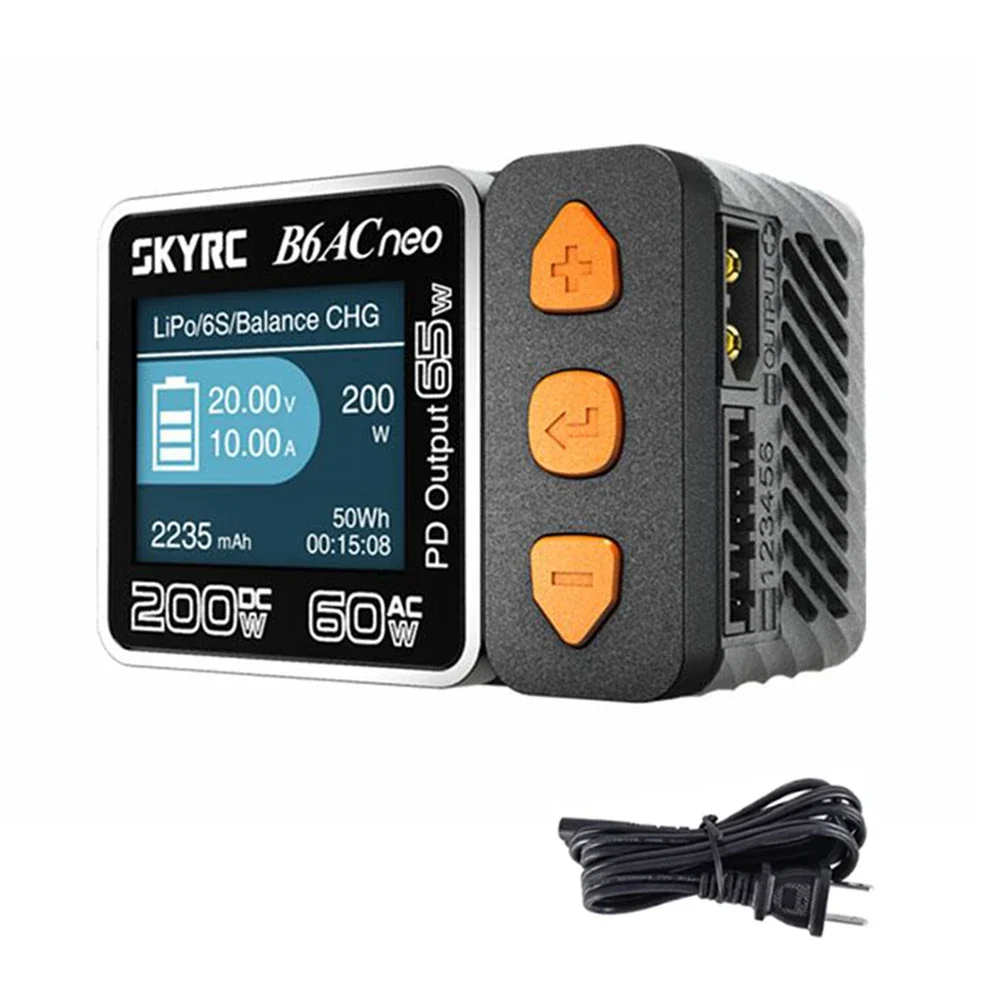 New SkyRC B6ACneo Smart Charger DC 200W AC 60W Battery Balance Charger B6AC neo SK-100200 Upgraded for b6ac v2