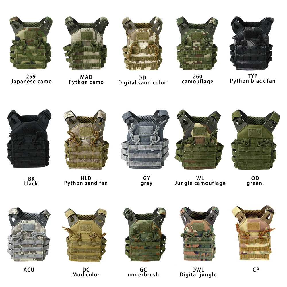 Paintball Mini Molle Vest Adjustable tactical accessory Kitty Camo Doll Carrier Decorative Tactical Gear Beer Vest 600D Nylon