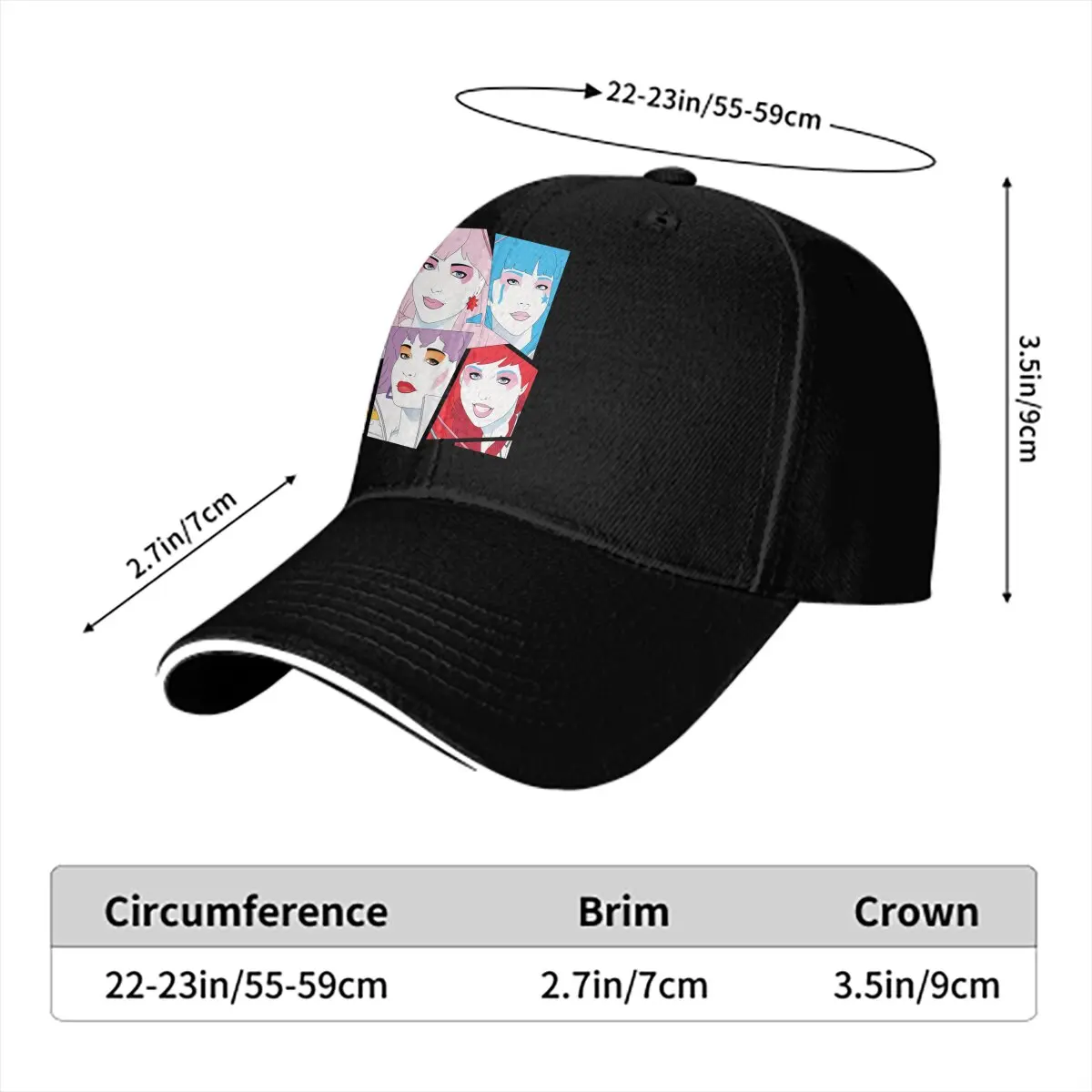 Jem e gli ologrammi cappello multicolore berretto Unisex con visiera orgoglio le nostre canzoni sono cappelli di protezione della visiera Casual migliori