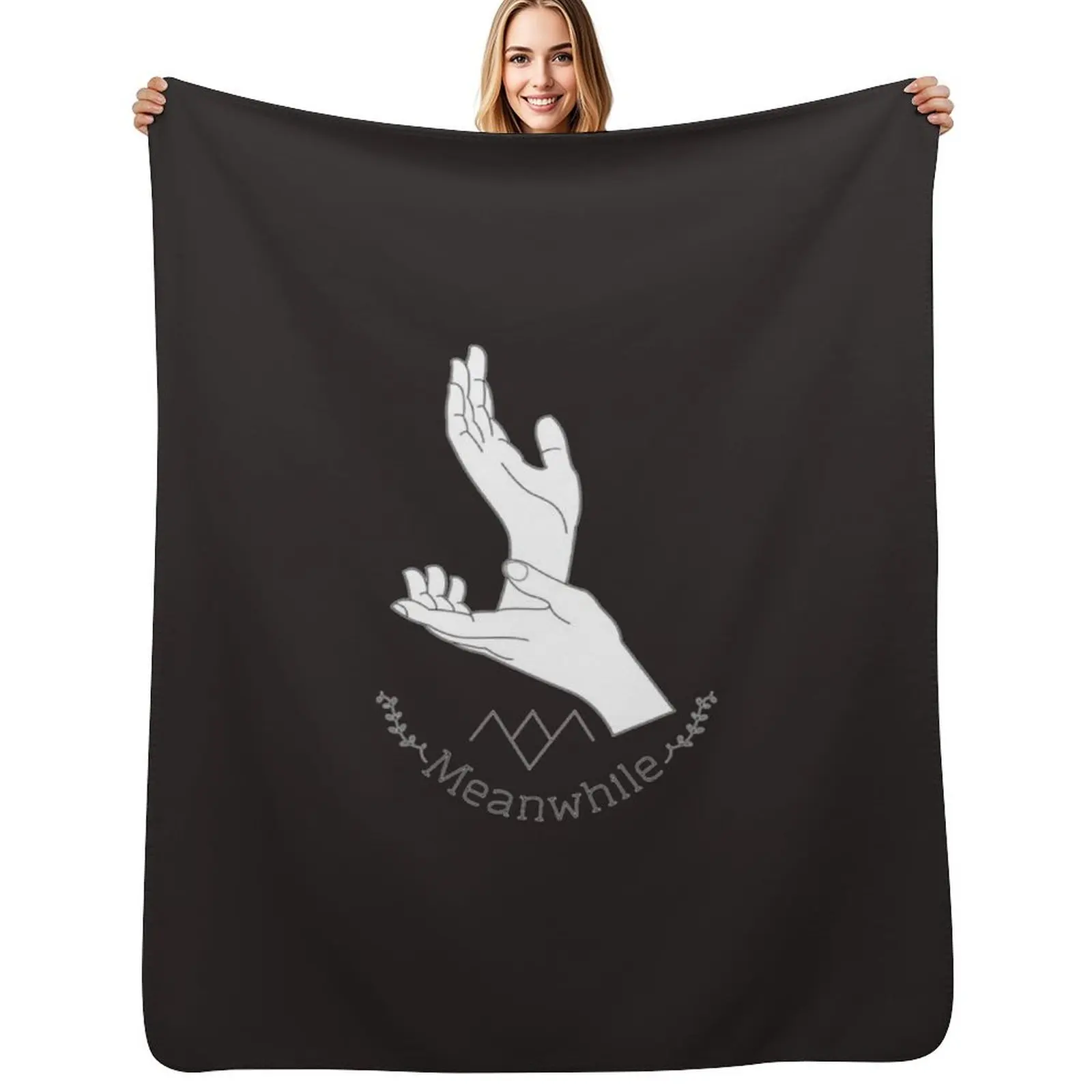 

Twin Peaks Laura Palmer Meanwhile Hands Owl Cave Logo Throw Blanket Cozy Home Blanket Gift for Christmas Holiday