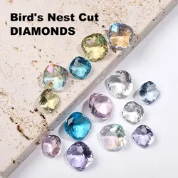 Fat Square Transparent K9 Glass Crystal Glitter Rhinestones Strass Diamonds Nailart Accessories DIY Decorations Jewelry Making