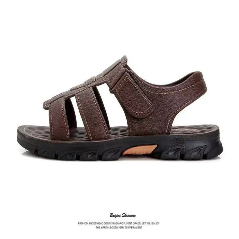 Durable Wear-Resistant Men's Sandals Waterproof Anti Slip Beach Shoes PVC Adjustable Sandals Shoes Walking