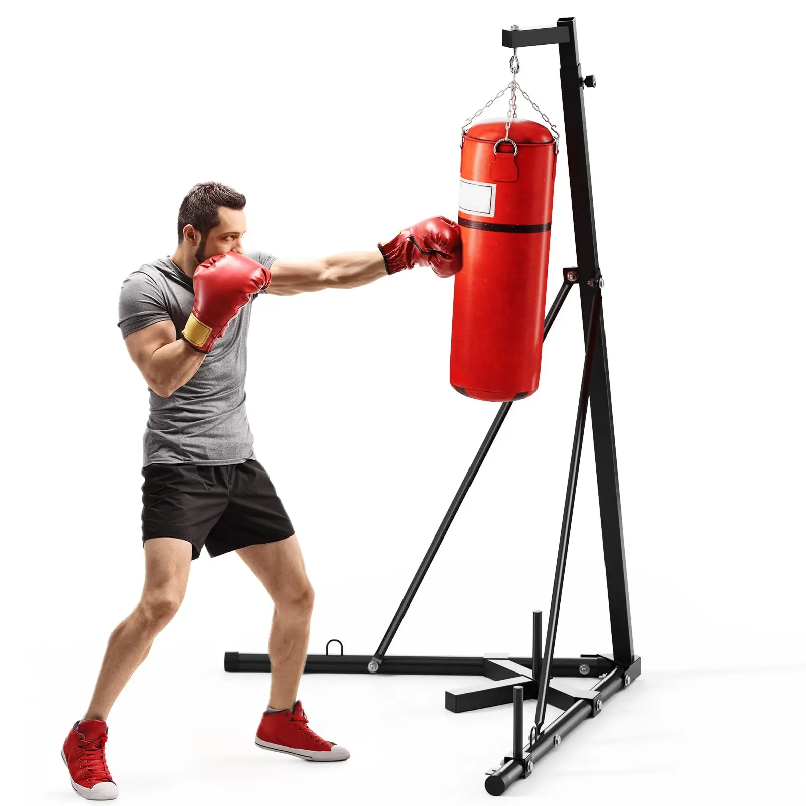 TLSUNNY Height Adjustable Heavy Duty Punching Bag Stand, Stand Only