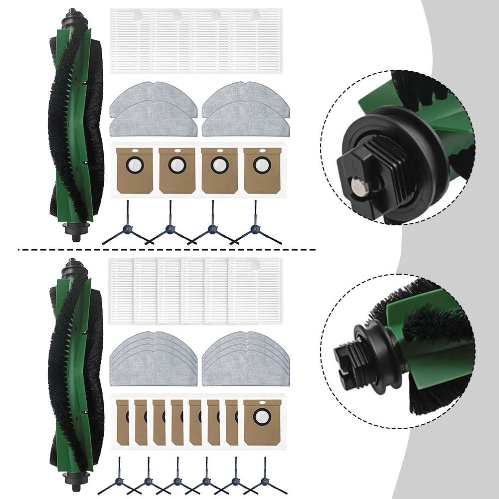 17/29 Piece Accessory Kit for Conga 8490 For Ultimate Ultra Power Home Robot Vacuum Includes Essential Brushes and Mop Cloths
