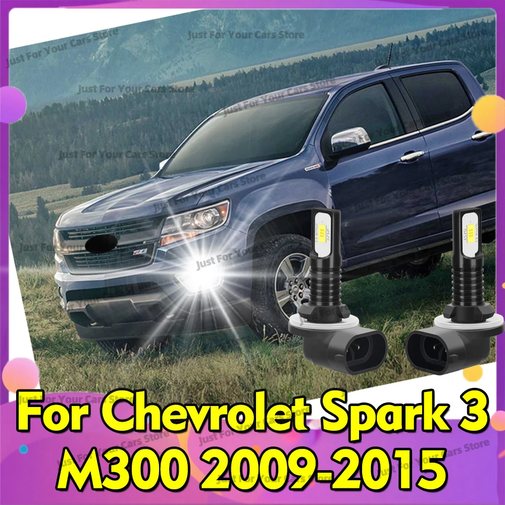 

2x For Chevrolet Spark 3 M300 2009 2010 2011 2012-2015 Car Front Fog Light CSP FogLights 6000K DRL Daytime Running Lights 12V