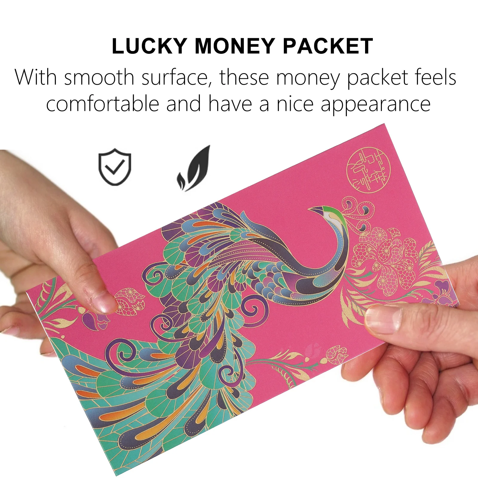 8 stuks Chinese Hong Bao Feestelijke Geld Enveloppen Glad Oppervlak Comfortabele Uiterlijk Uitgebreide Bronzing Ontwerp Geldpakket